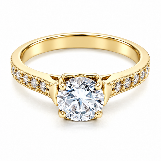 Anillo de compromiso en oro amarillo de 14 Kilates | 11ZA1791LQ