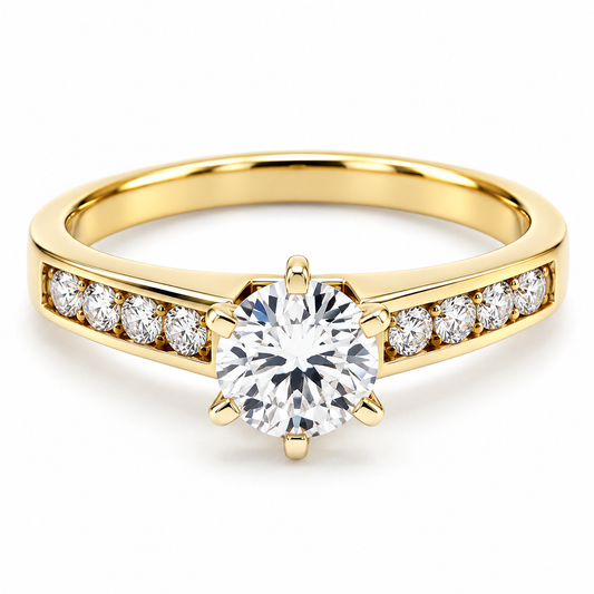 Anillo de compromiso en oro amarillo de 14 Kilates | 11ZA21LQ