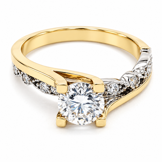 Anillo de compromiso en oro amarillo de 14 Kilates | 11ZA2624LQ