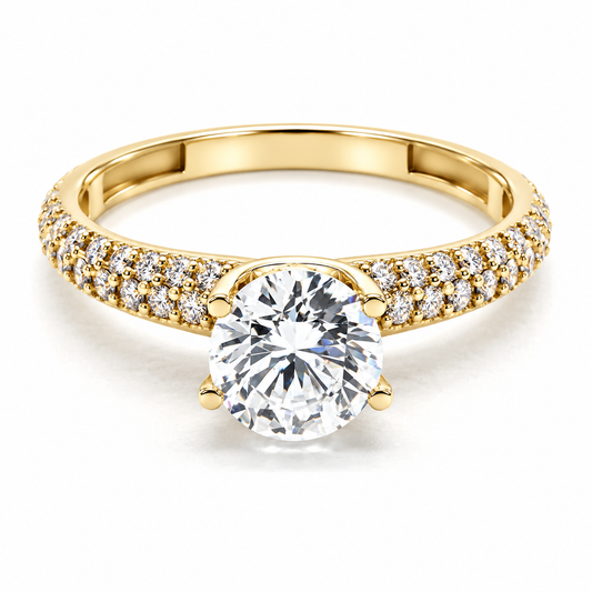 Anillo de compromiso en oro amarillo de 14 Kilates | 11ZA345LQ