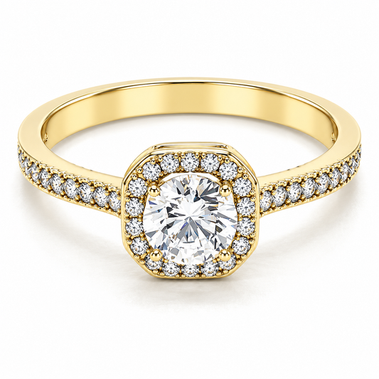 Anillo de compromiso en oro amarillo de 14 Kilates | 11ZA52LQ