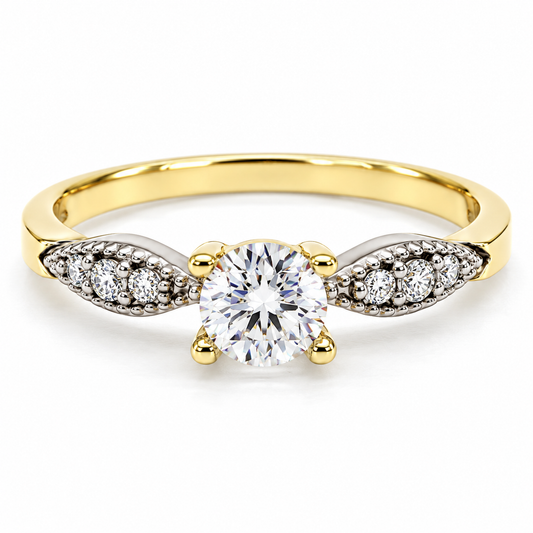 Anillo de compromiso en oro amarillo de 14 Kilates | 11ZA639LQ
