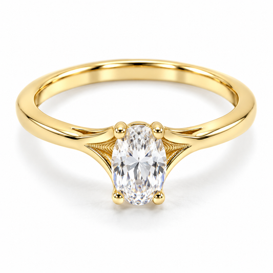 Anillo de compromiso en oro amarillo de 14 Kilates | 11ZA7191LQ