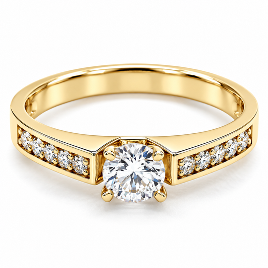 Anillo de compromiso en oro amarillo de 14 Kilates | 11ZA76LQ