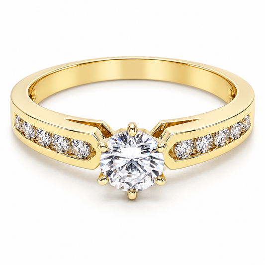 Anillo de compromiso en oro amarillo de 14 Kilates | 11ZA95LQ