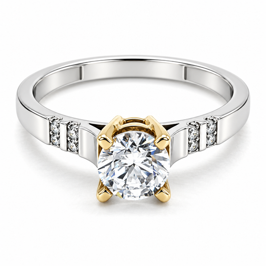 Anillo de Compromiso en oro blanco de 14 kilates | 11ZB103LQ