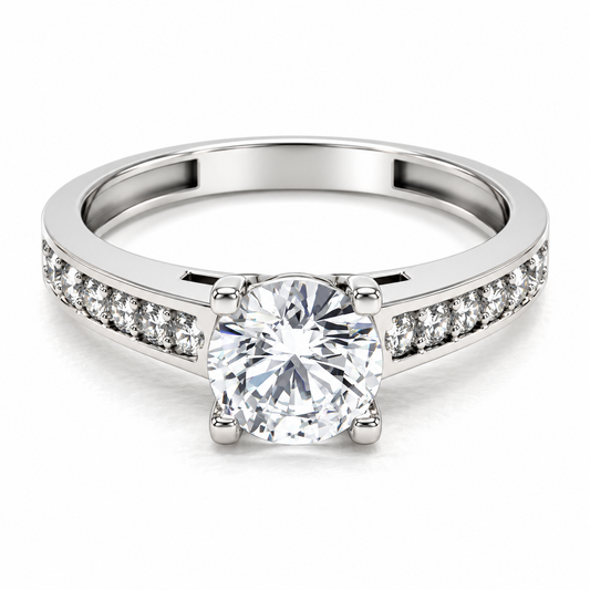 Anillo de Compromiso en oro blanco de 14 kilates | 11ZB330LQ