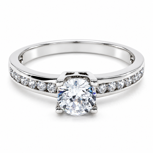 Anillo de Compromiso en oro blanco de 14 kilates | 11ZB55LQ