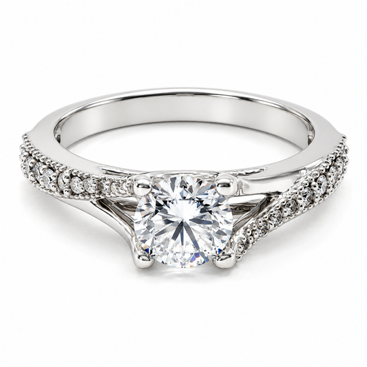 Anillo de Compromiso en oro blanco de 14 kilates | 11ZB581LQ