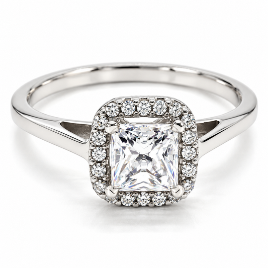 Anillo de Compromiso en oro blanco de 14 kilates | 11ZB72LQ