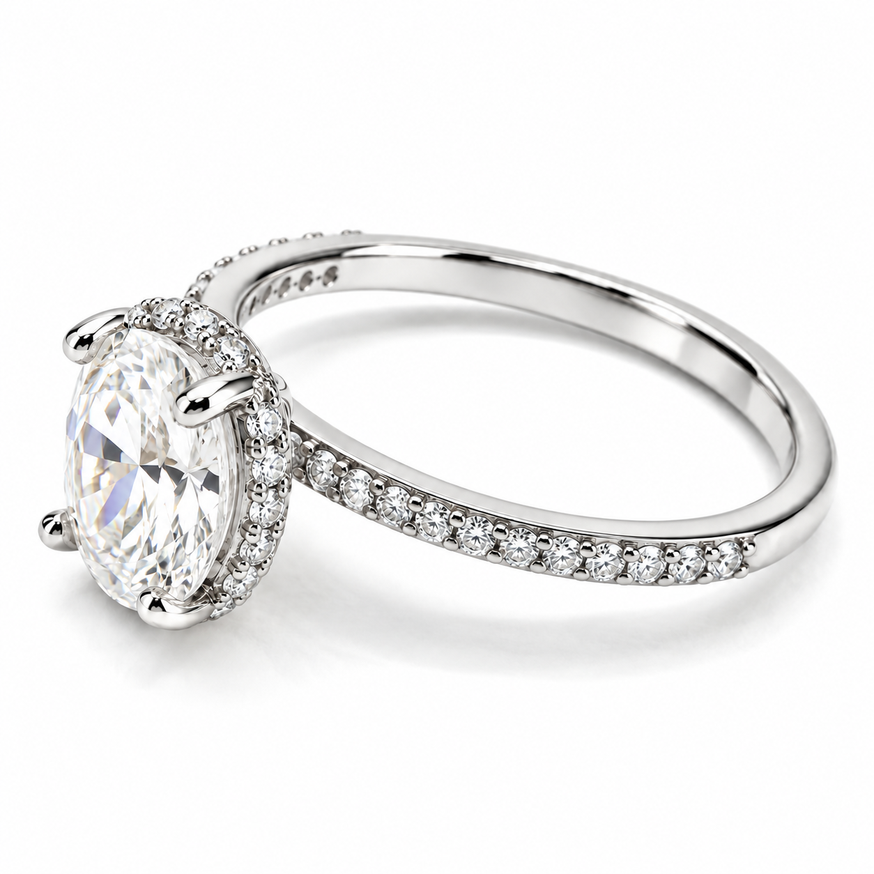 Anillo de compromiso en oro blanco de 14 Kilates | 11ZB8796LQ