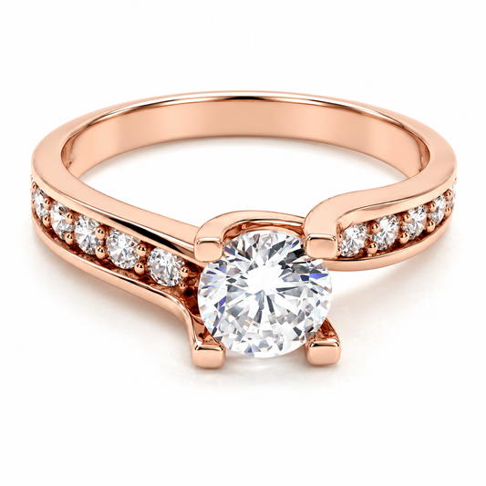Anillo de Compromiso en Oro Rosa de 14 kilates | 11ZR25LQ