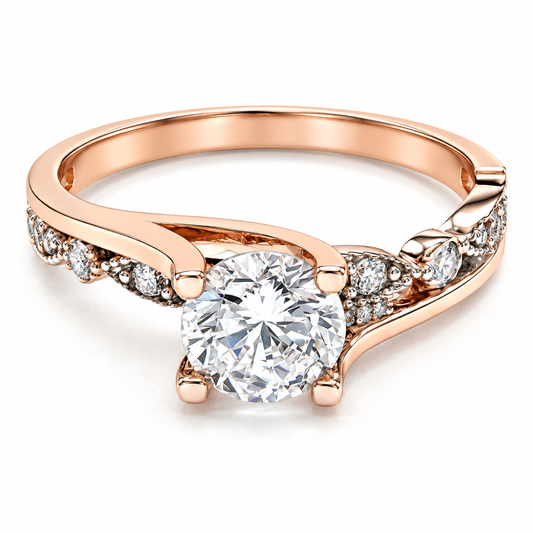 Anillo de Compromiso en Oro Rosa de 14 kilates | 11ZR2624LQ