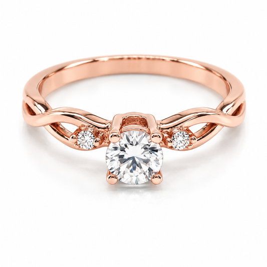 Anillo de Compromiso en Oro Rosa de 14 kilates | 11ZR631LQ
