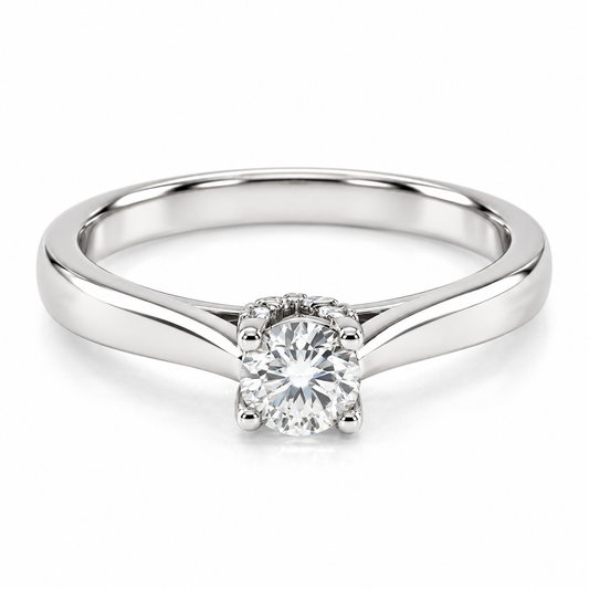 Anillo de compromiso en oro blanco de 14 Kilates con Diamantes naturales | 14JC208325LQ