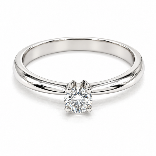 Anillo de compromiso en oro blanco de 14 kilates con Diamantes naturales | 14JC41LQ-15