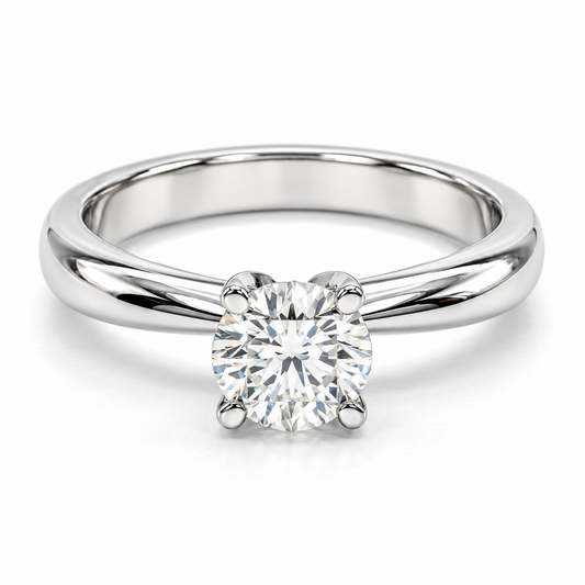 Anillo de compromiso en oro blanco de 14 Kilates, con diamantes naturales | 14JC82LQ-86