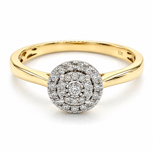 Anillo de Compromiso en oro amarillo de 14 Kilates montado con Diamante natural | 17JC141114LQ