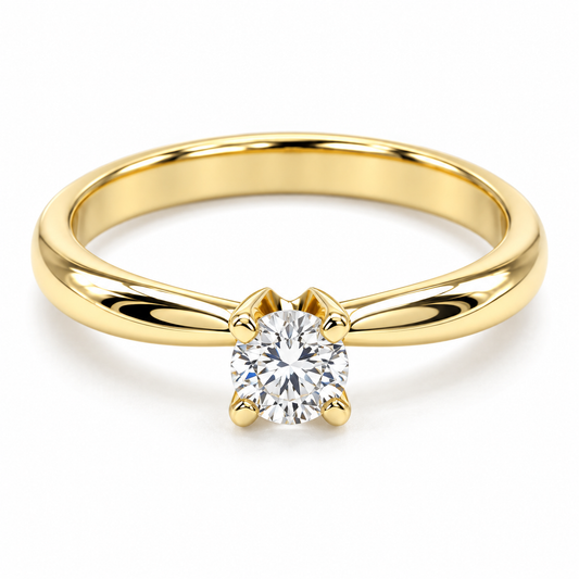 Anillo de Compromiso en oro amarillo de 14 Kilates montado con Diamante natural | 17JC27LQ-29