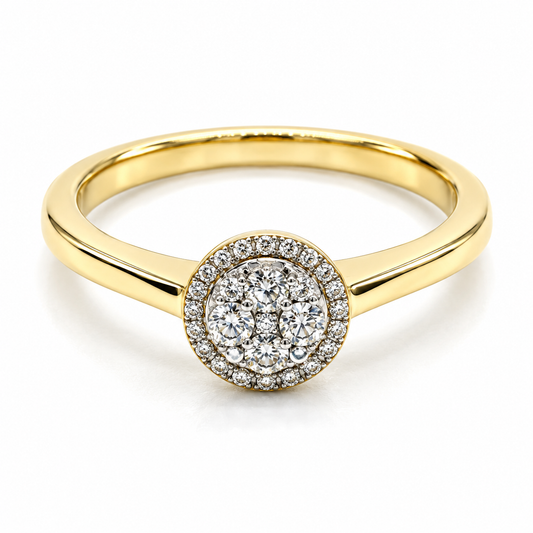 Anillo de Compromiso en oro amarillo de 14 Kilates montado con Diamante natural | 17JC87938LQ