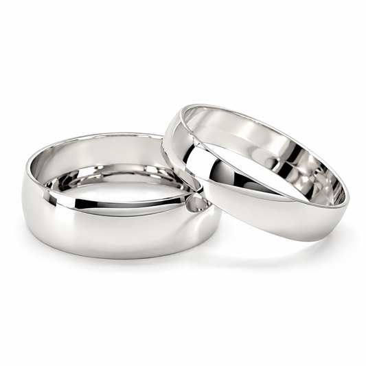18D18B-64LQ Argollas de Matrimonio en oro blanco de 10 Kilates.