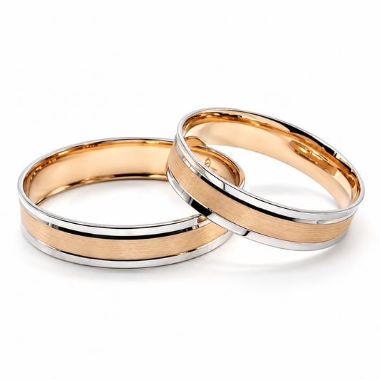 18D26LQ Argollas de Matrimonio en oro rosa de 10 Kilates.
