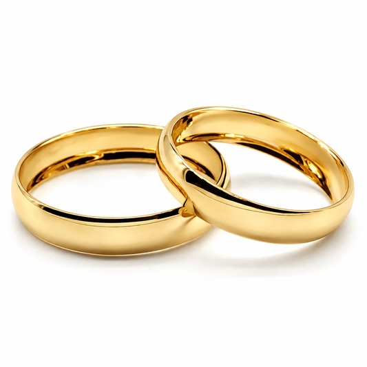 18D654-4LQ Argollas de Matrimonio en oro amarillo de 10 Kilates.