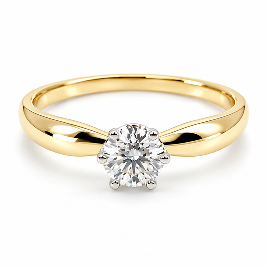 Anillo de compromiso en oro amarillo de 10 Kilates | 18ZA110LQ