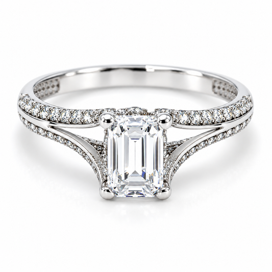 Anillo de compromiso en oro blanco de 10 Kilates | 18ZBE23LQ
