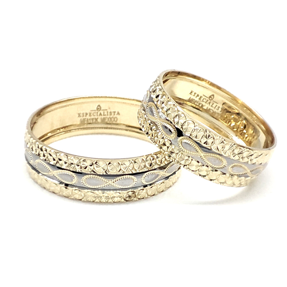 Boda Anillos De Oro 24k Para Hombre Argollas De Matrimonio En Oro Combinado  De 10 – Joyería, image size:1000x1000