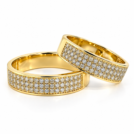 19A48LQ Argollas de Matrimonio en oro amarillo en 14 kilates
