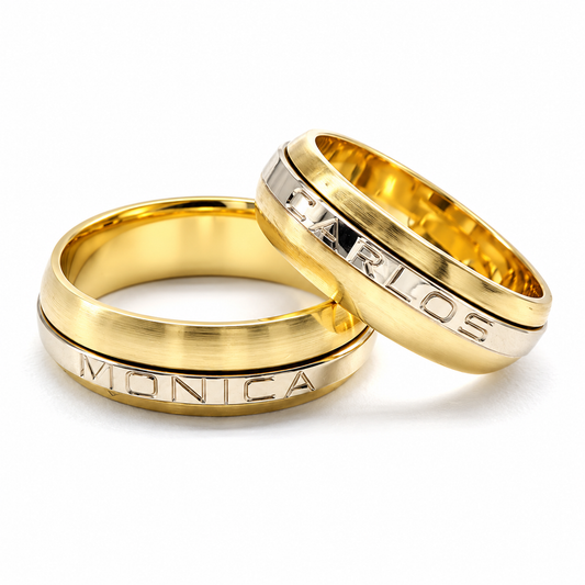 Argollas de Matrimonio en oro amarillo en 14 kilates | 19A680-6LQ
