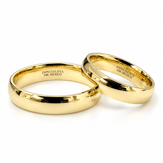 19A73-5LQ Argollas de Matrimonio en oro amarillo en 10 ó 14 kilates