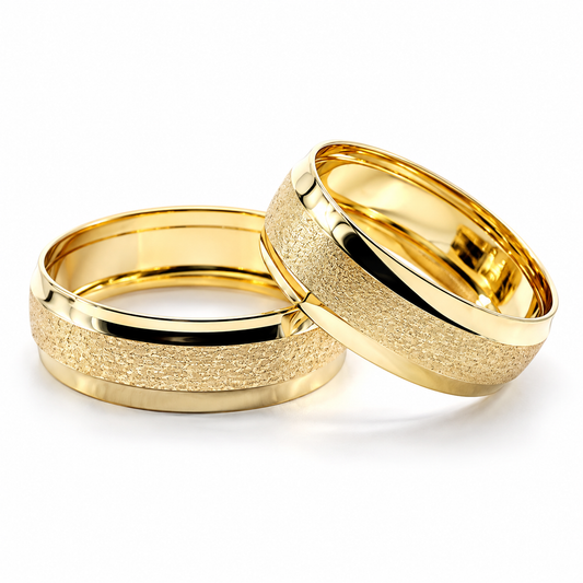 19A83LQ Argollas de Matrimonio en oro amarillo de 10 ó 14 Kilates.