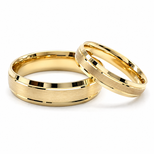 19B5AV-64LQ Argollas de Matrimonio en oro amarillo de 10 ó 14 kilates