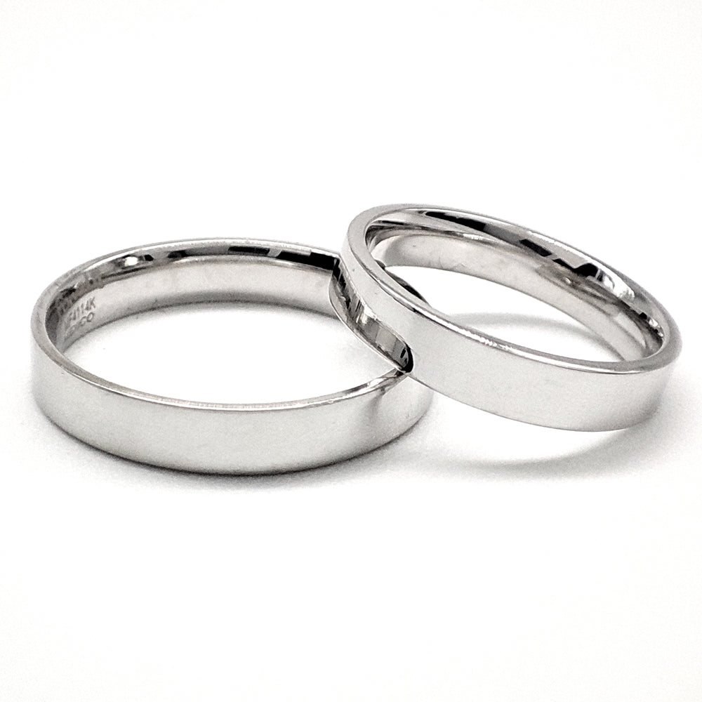 Argollas de Matrimonio oro Blanco de 14 Kilates en mm de ancho