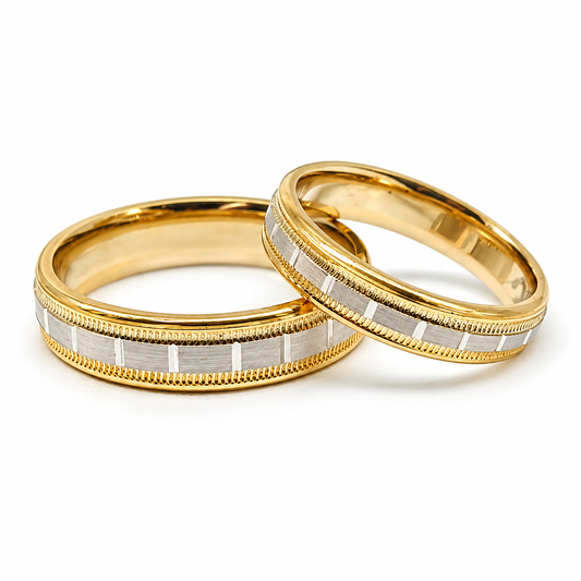 Par de argollas matrimoniales en oro de 14 Kilates | 21C163-54LQ