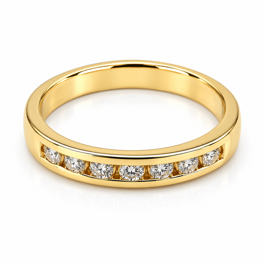 Churumbela en oro amarillo de 14 Kilates montado en diamantes naturales | 22CHA148LQ