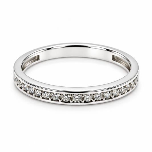 Churumbela en oro blanco de 14 Kilates con Diamantes naturales | 22CHB4907LQ