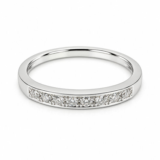Churumbela en oro blanco de 14 Kilates con Diamantes naturales | 22CHB682LQ