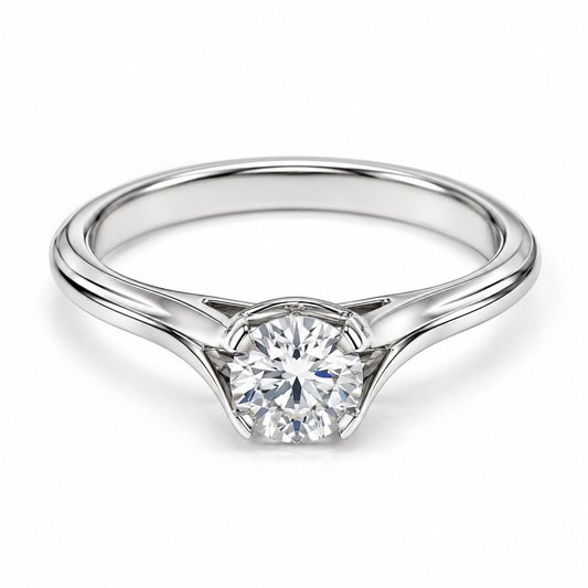 Anillo de compromiso en Platino de .950 montado con Diamante natural | 24JC9021LQ