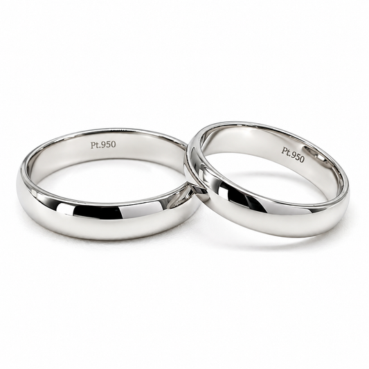 Par de Argollas de Matrimonio de Platino .950 24PTU414LQ