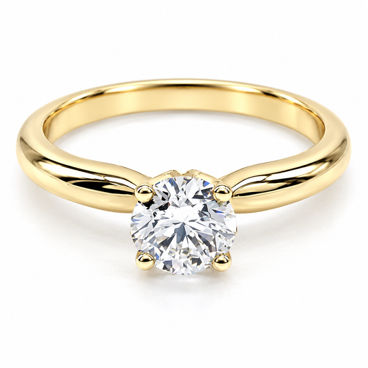 Anillo de compromiso con Diamante de Laboratorio en oro de 14 Kilates | 25JCL09LQ