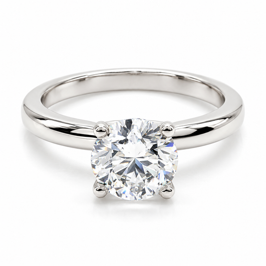 Anillo de compromiso en oro blanco de 14 Kilates con Diamante de Laboratorio | 25JCL150LQ