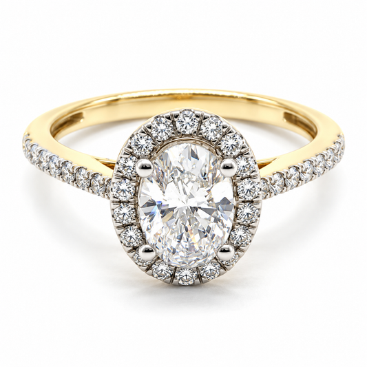 Anillo de compromiso en oro amarillo de 14 Kilates con Diamante de Laboratorio | 25JCL281999LQ