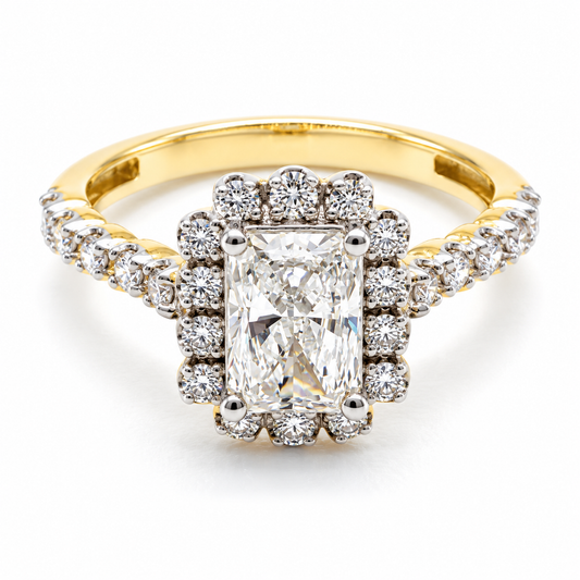 Anillo de compromiso en oro amarillo de 14 Kilates con Diamante de Laboratorio | 25JCL282860LQ