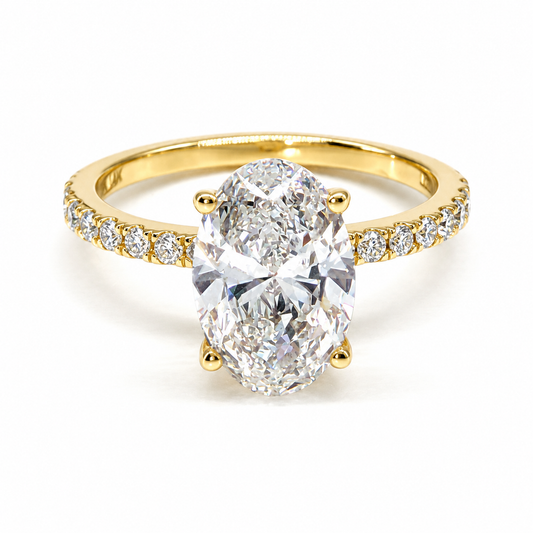 Anillo de compromiso en oro amarillo de 14 Kilates con Diamante de Laboratorio | 25JCL299950LQ