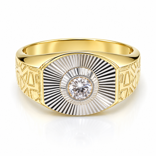 30JC07LQ Anillo para Caballero en oro amarillo de 10 kilates