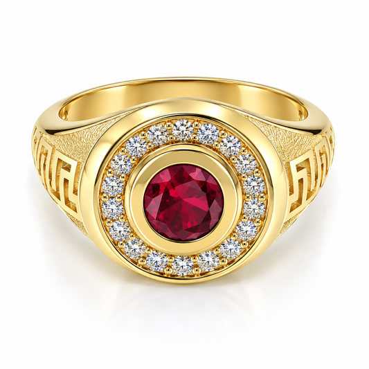 30JC09LQ Anillo para Caballero en oro amarillo de 10 kilates