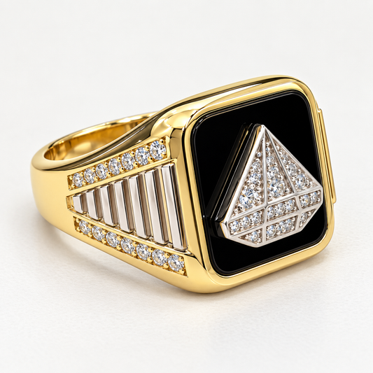 30JC21LQ Anillo para caballero en oro amarillo de 10 kilates